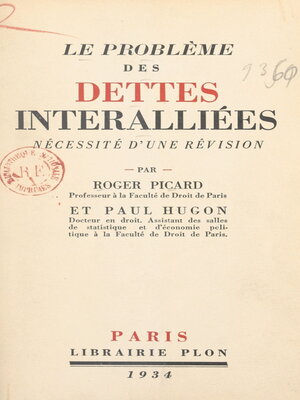 cover image of Le problème des dettes interalliées